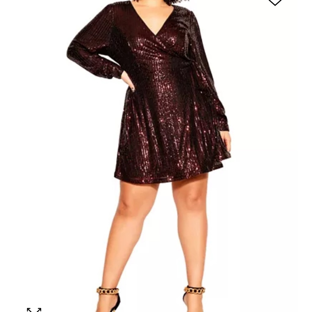City Chic ruby wrap dress